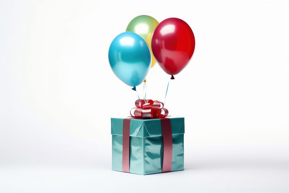 Birthday present balloon anniversary celebration. AI generated Image by rawpixel.