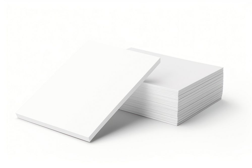 Business cards white paper white background. AI generated Image by rawpixel.