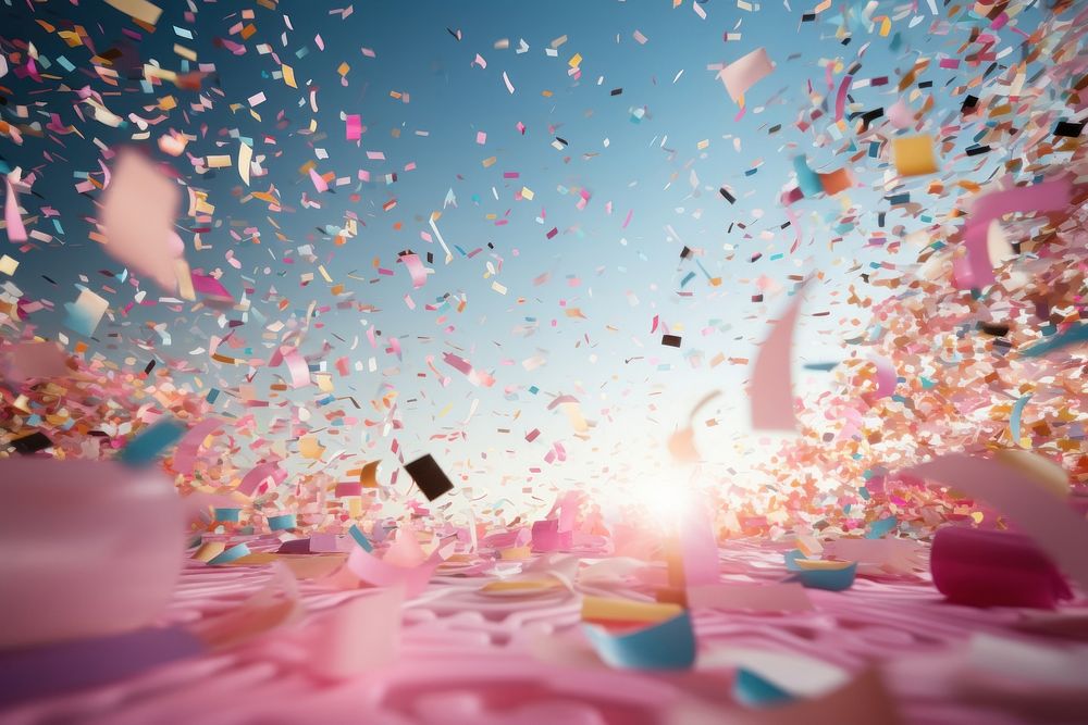Confetti celebration celebrating decoration. AI generated Image by rawpixel.