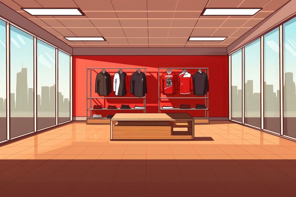 Clothing store room architecture accessories. AI generated Image by rawpixel.