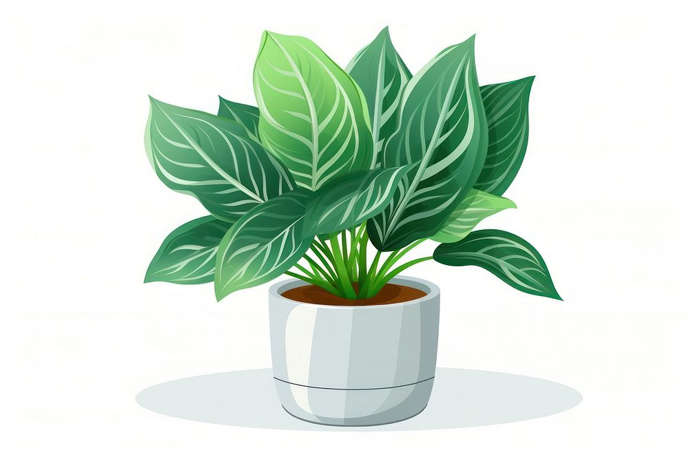 Houseplant leaf freshness flowerpot. AI generated Image by rawpixel.
