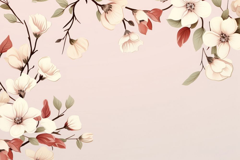 Floral pattern blossom flower plant. AI generated Image by rawpixel.