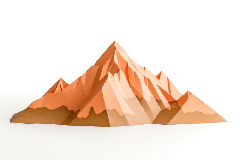 Mountain range nature paper art. AI generated Image by rawpixel.