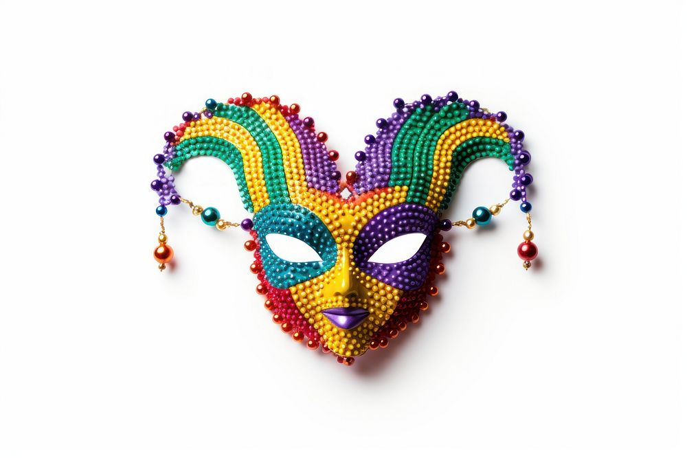 Mardi gras beads carnival jewelry craft. AI generated Image by rawpixel.