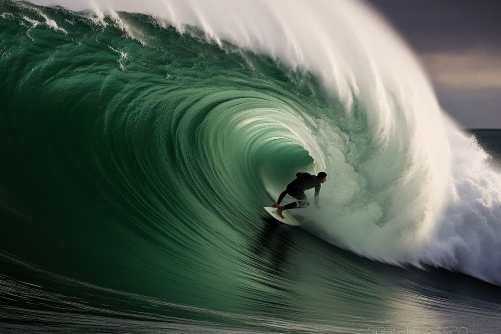 Surfing outdoors sports nature. AI generated Image by rawpixel.