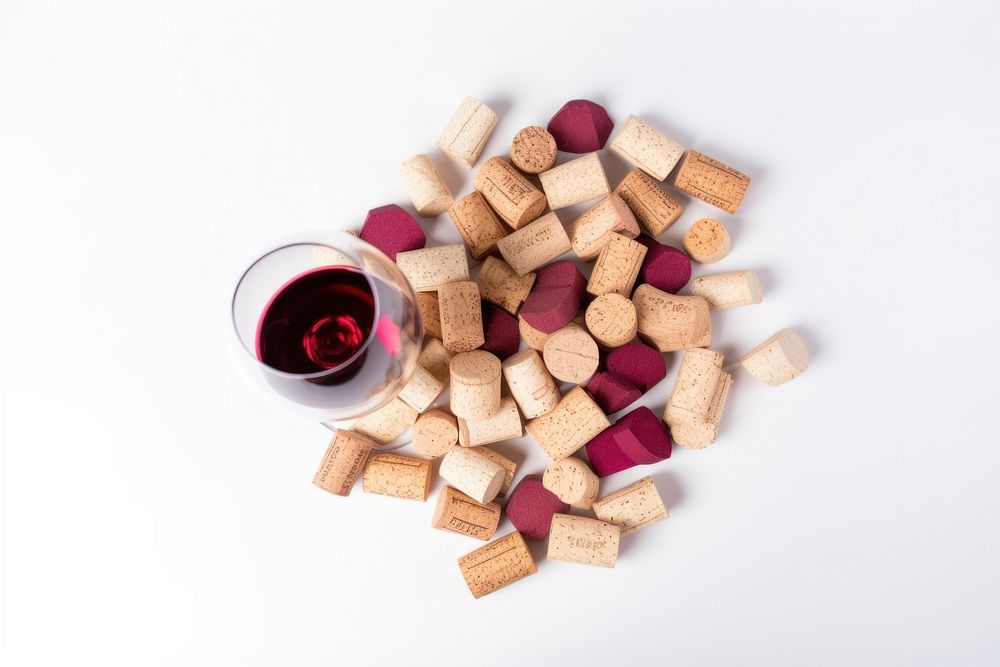 Wine cork white background refreshment. AI generated Image by rawpixel.