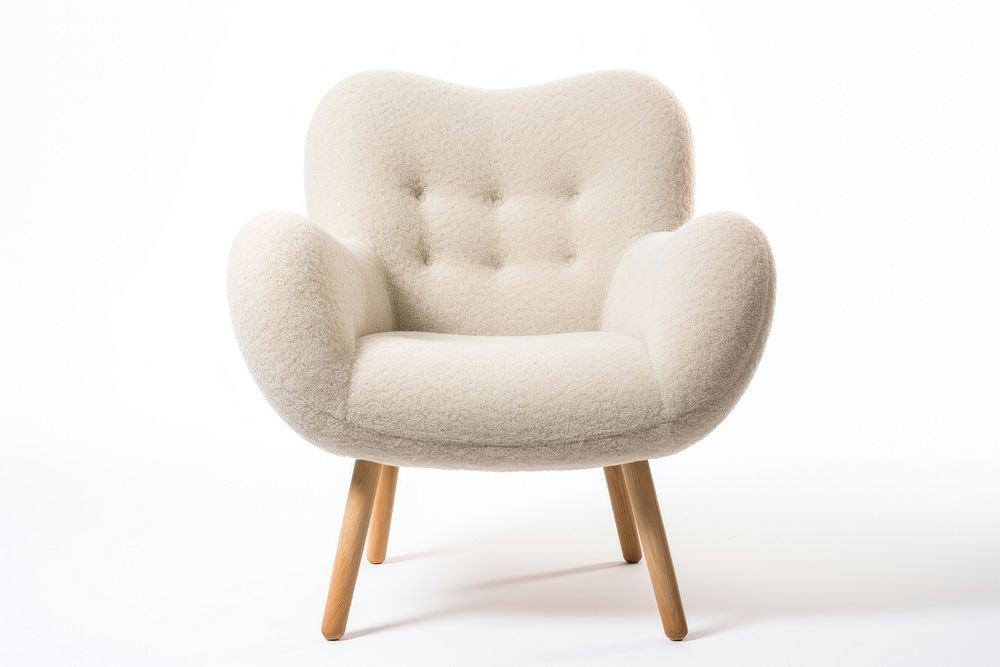 Boucle Chair furniture chair armchair. AI generated Image by rawpixel.