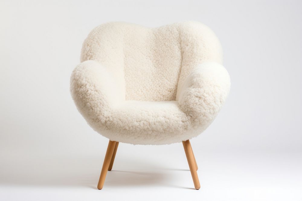 Boucle Chair furniture chair armchair. AI generated Image by rawpixel.