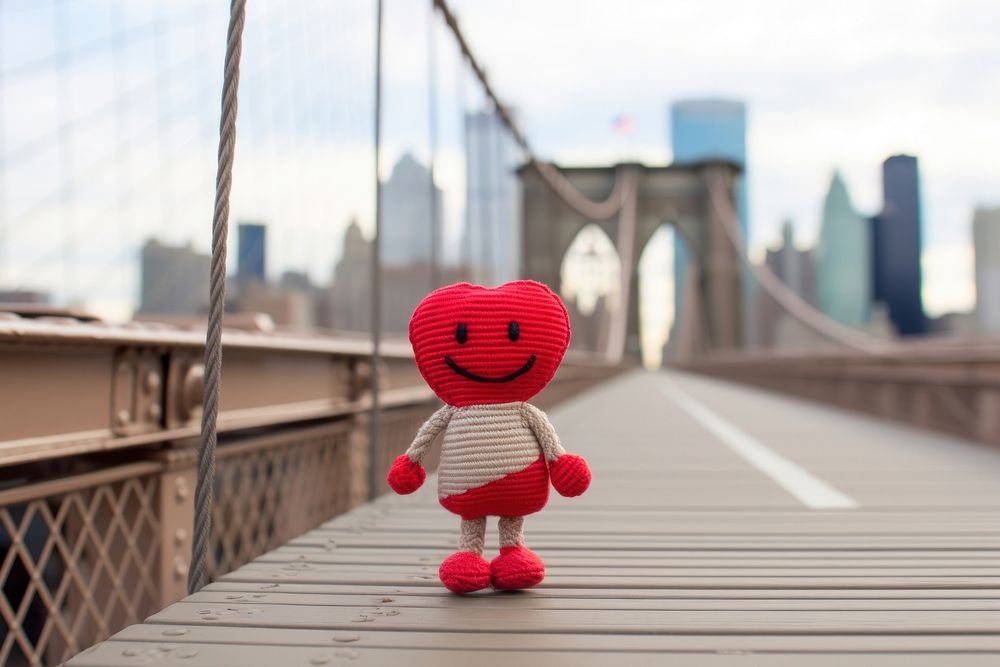 Bridge city toy red. AI generated Image by rawpixel.