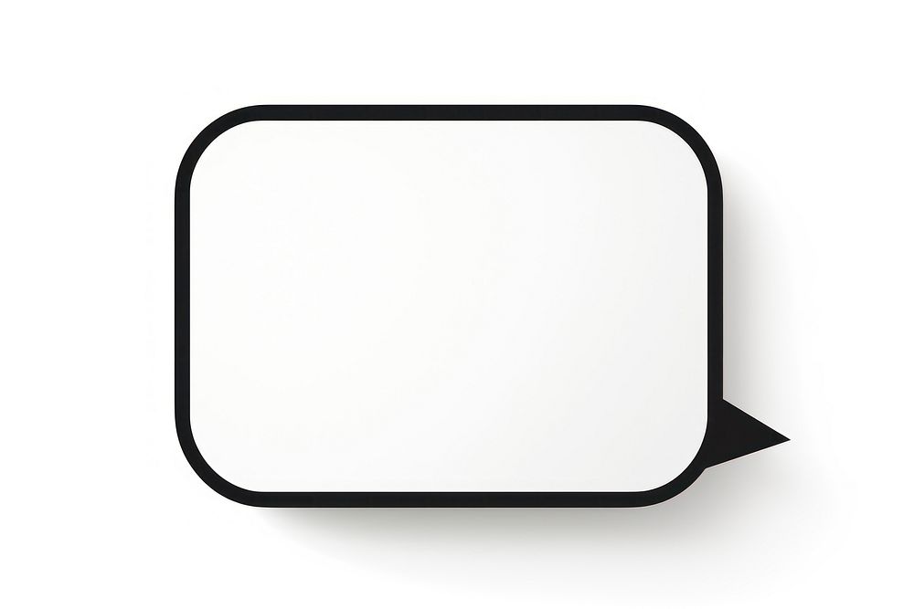 Speech bubble black white white background. AI generated Image by rawpixel.