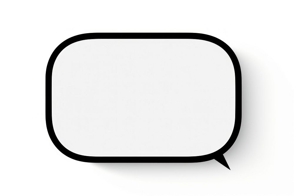 Speech bubble black white text. AI generated Image by rawpixel.
