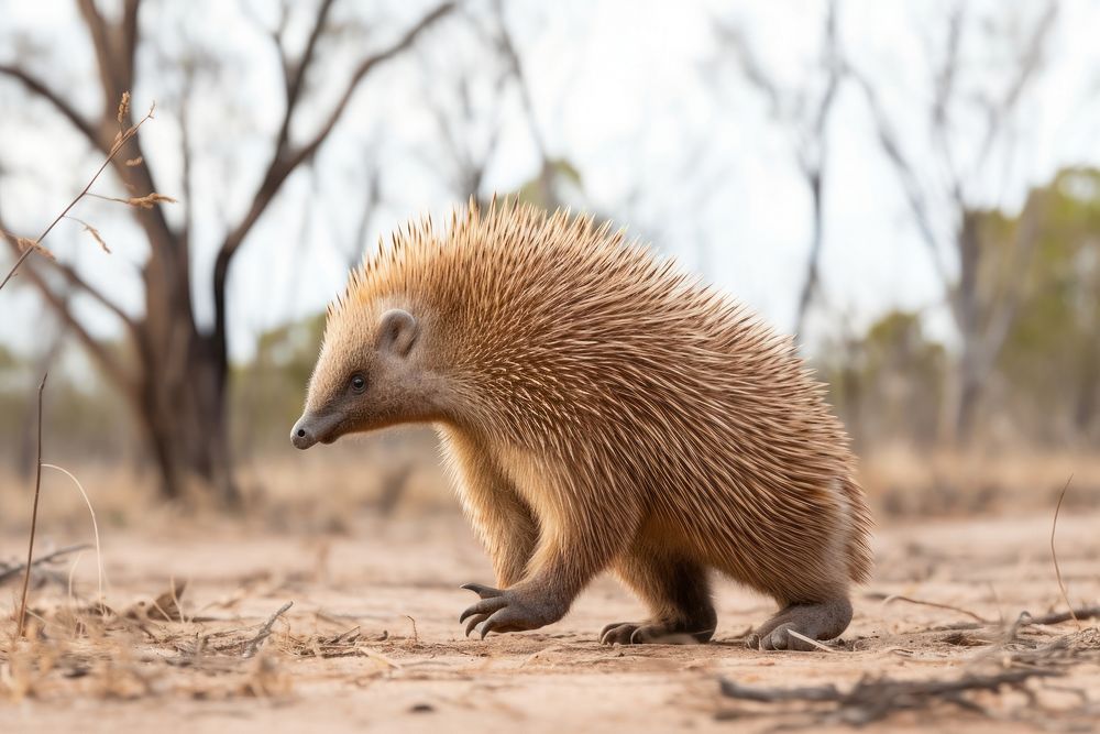 Echidna porcupine hedgehog echidna. AI generated Image by rawpixel.
