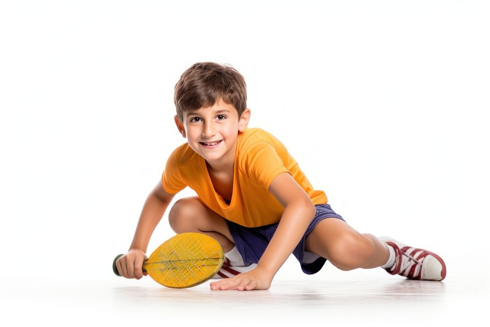 Squash player kid sports portrait sitting. AI generated Image by rawpixel.