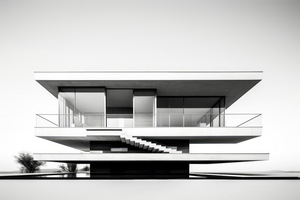 Home modern architecture staircase building house. AI generated Image by rawpixel.