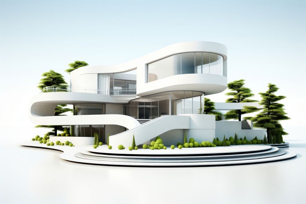 Home modern architecture building house condominium. AI generated Image by rawpixel.