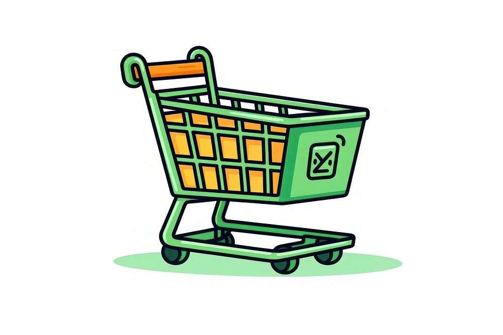 Shopping cart line consumerism supermarket. AI generated Image by rawpixel.