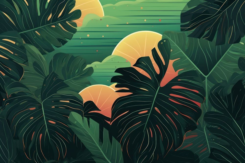 Leaf plant vegetation outdoors tropics. AI generated Image by rawpixel.
