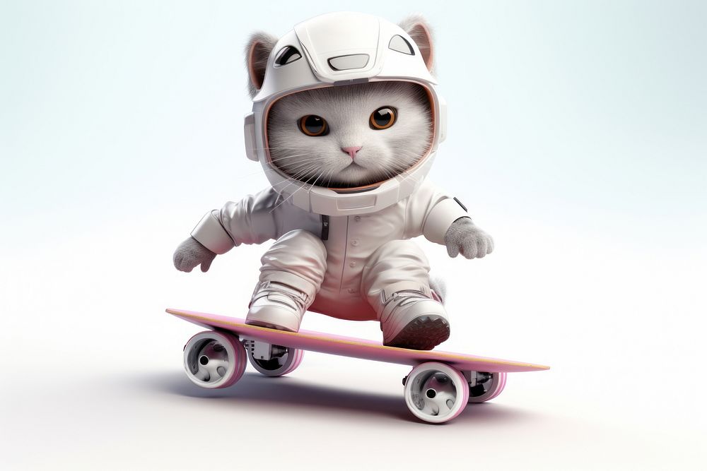 Astronaut skateboard toy representation. AI generated Image by rawpixel.