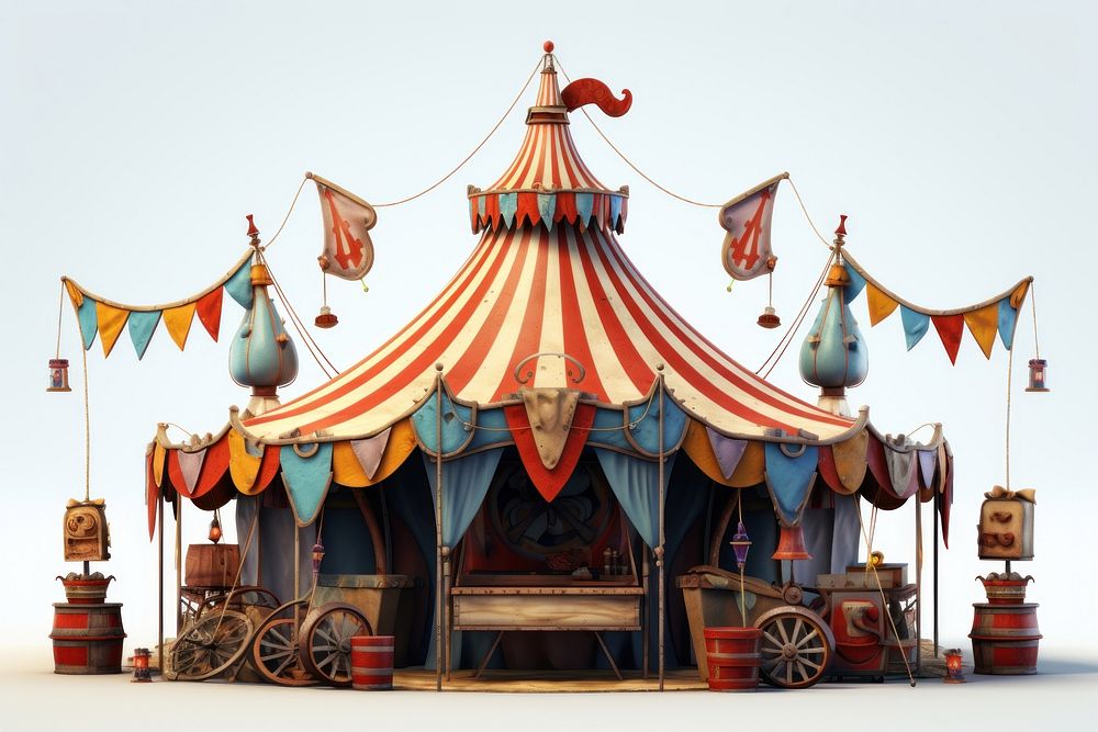 Circus merry-go-round architecture celebration. AI generated Image by rawpixel.