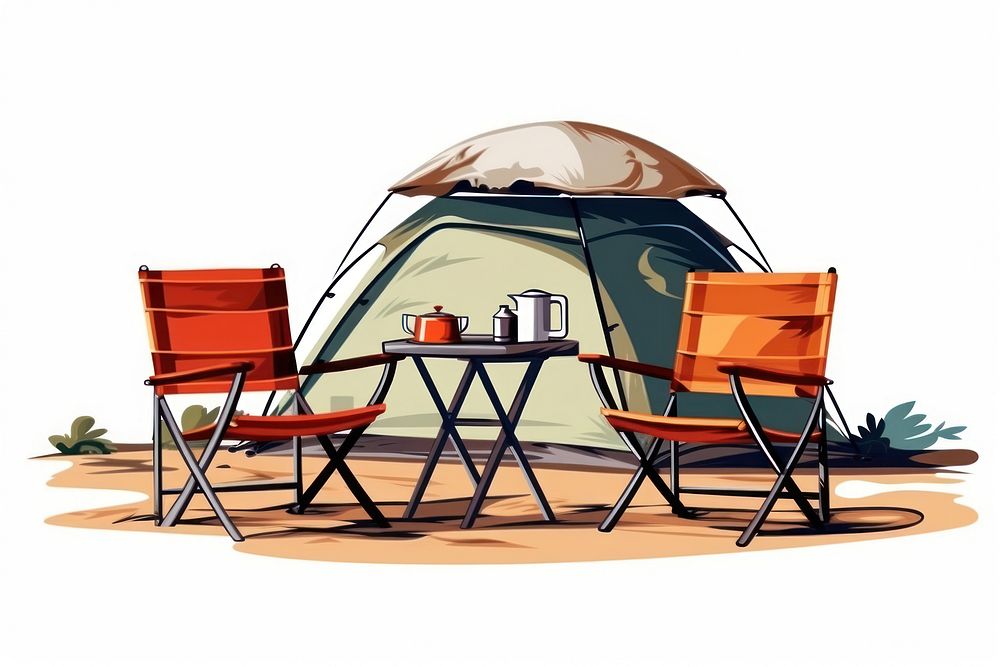 Camping camping table furniture. AI generated Image by rawpixel.
