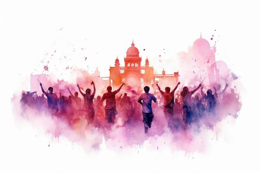 India festival holi purple. AI generated Image by rawpixel.