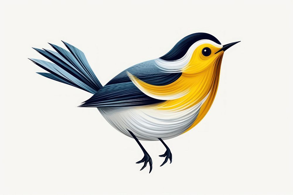Bird animal yellow robin. AI generated Image by rawpixel.