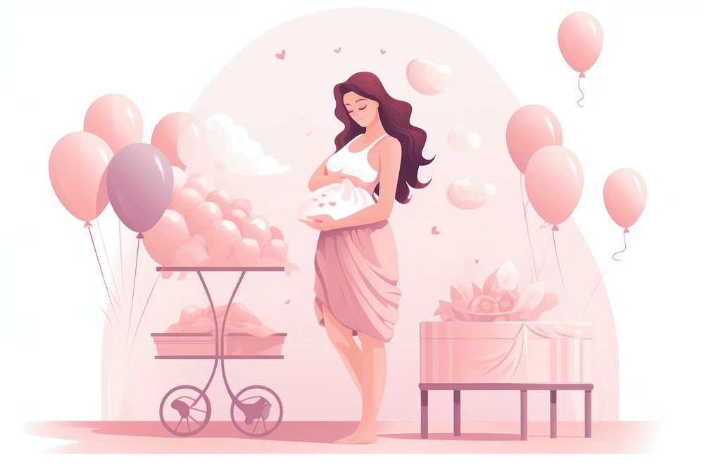 Baby shower balloon adult celebration. AI generated Image by rawpixel.