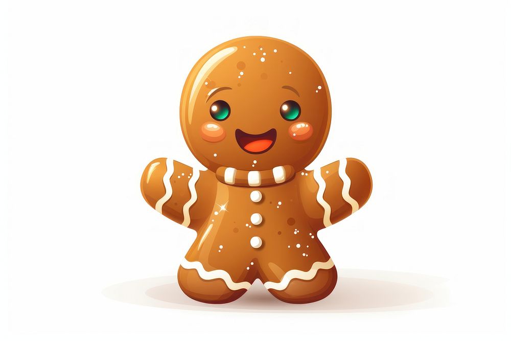 Christmas cartoon gingerbread cookie food. AI generated Image by rawpixel.