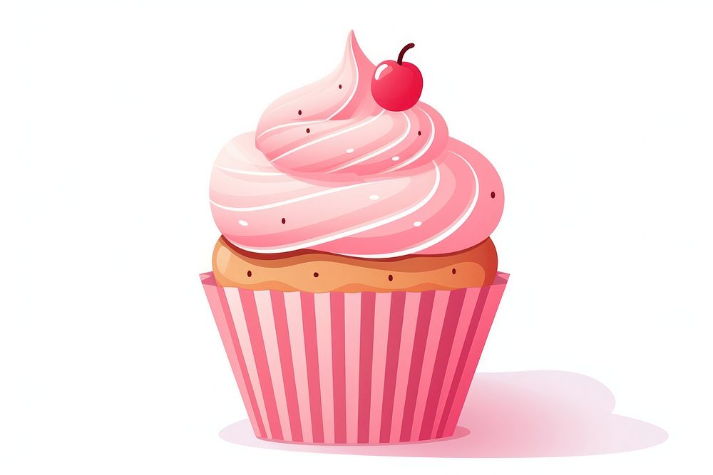 Cute png cake dessert cupcake. AI generated Image by rawpixel.