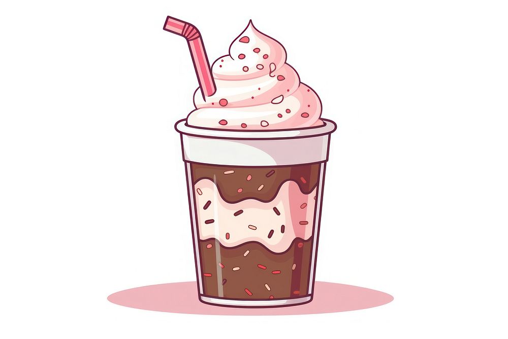 Cute png dessert drink cream. AI generated Image by rawpixel.