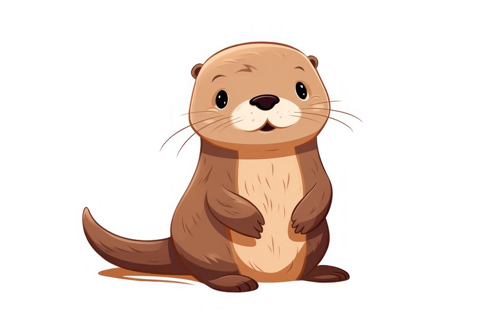 Cute png otter wildlife animal. AI generated Image by rawpixel.