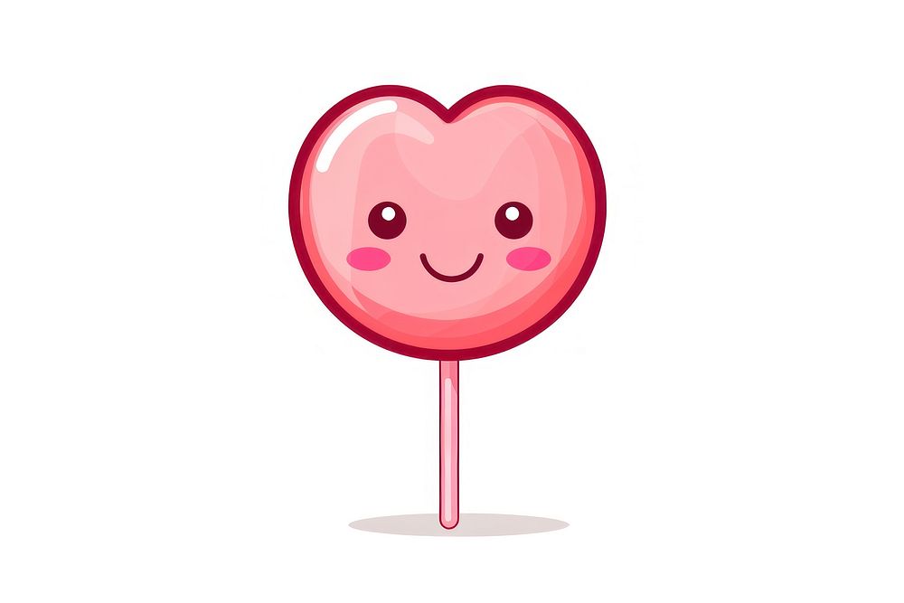 Cute png lollipop candy white background. AI generated Image by rawpixel.