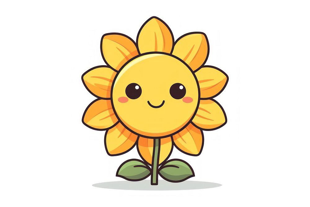 Cute png sunflower outdoors plant. AI generated Image by rawpixel.