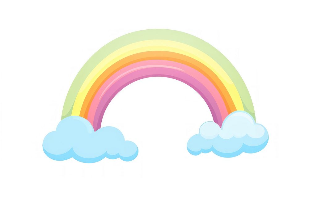 Cute png rainbow nature sky. AI generated Image by rawpixel.
