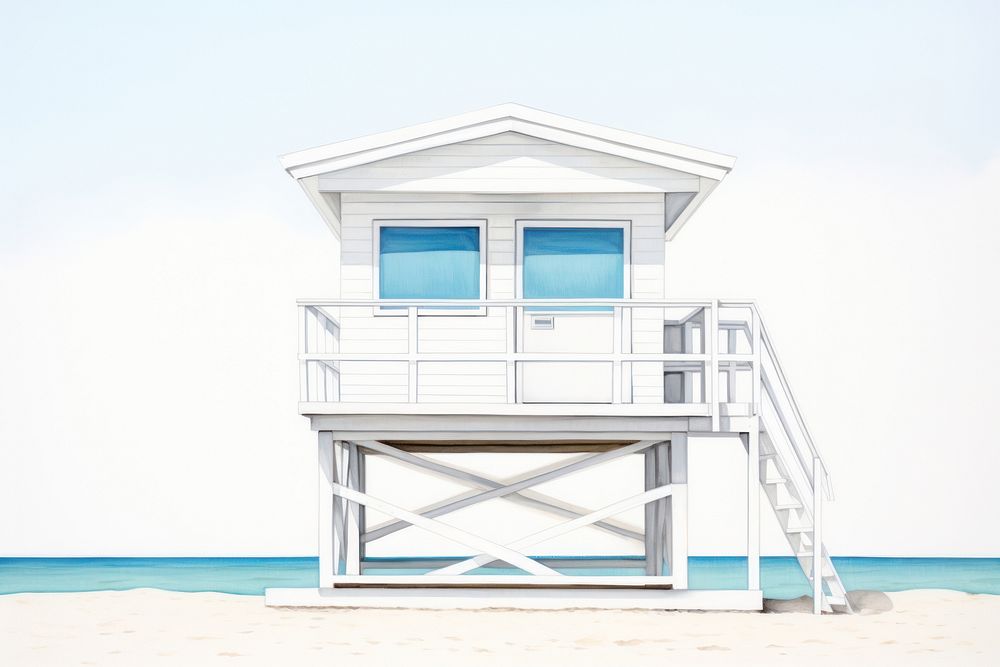 House architecture lifeguard building. AI generated Image by rawpixel.