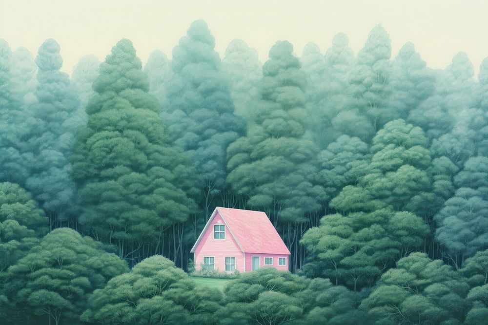 Forest architecture building outdoors. AI generated Image by rawpixel.
