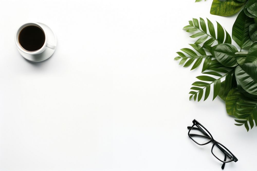 Coffee plant leaf cup. AI generated Image by rawpixel.