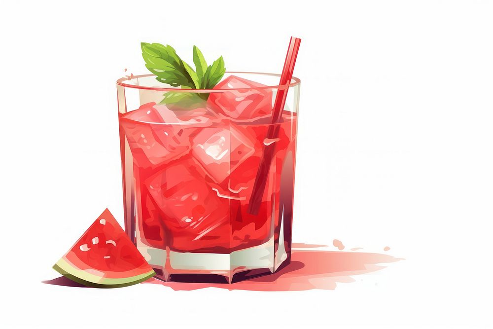 Vodka Tonic watermelon cocktail fruit. AI generated Image by rawpixel.