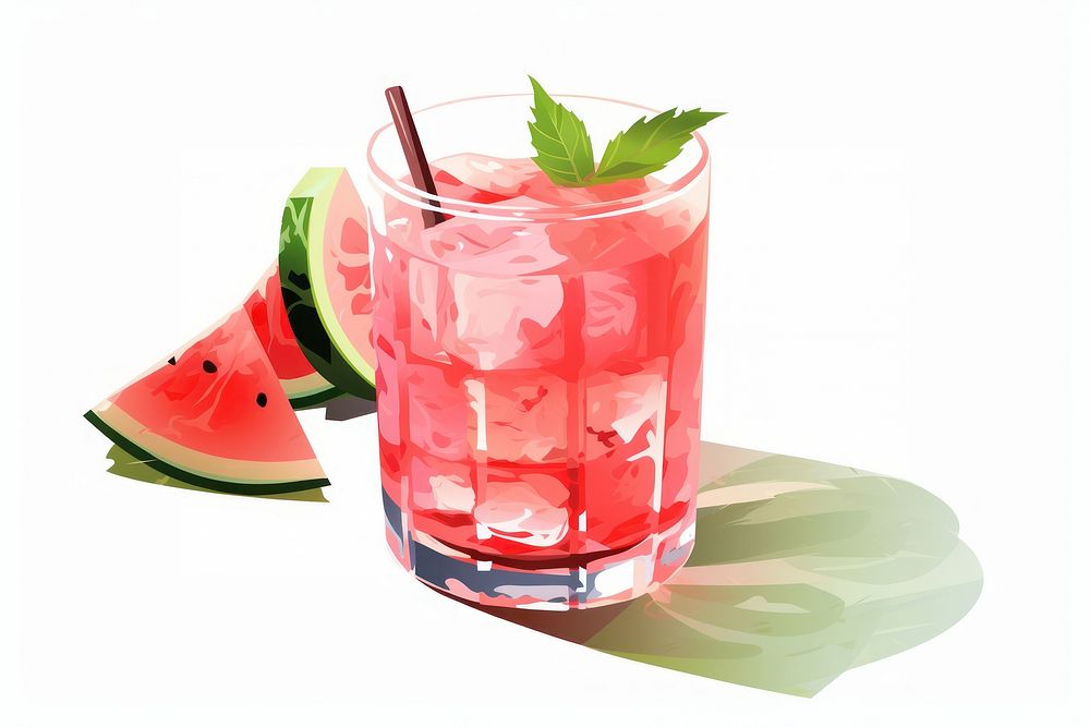 Watermelon cocktail mojito fruit. AI generated Image by rawpixel.
