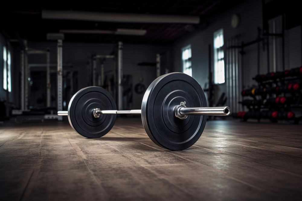 Gym deadlift barbell fitness. AI generated Image by rawpixel.