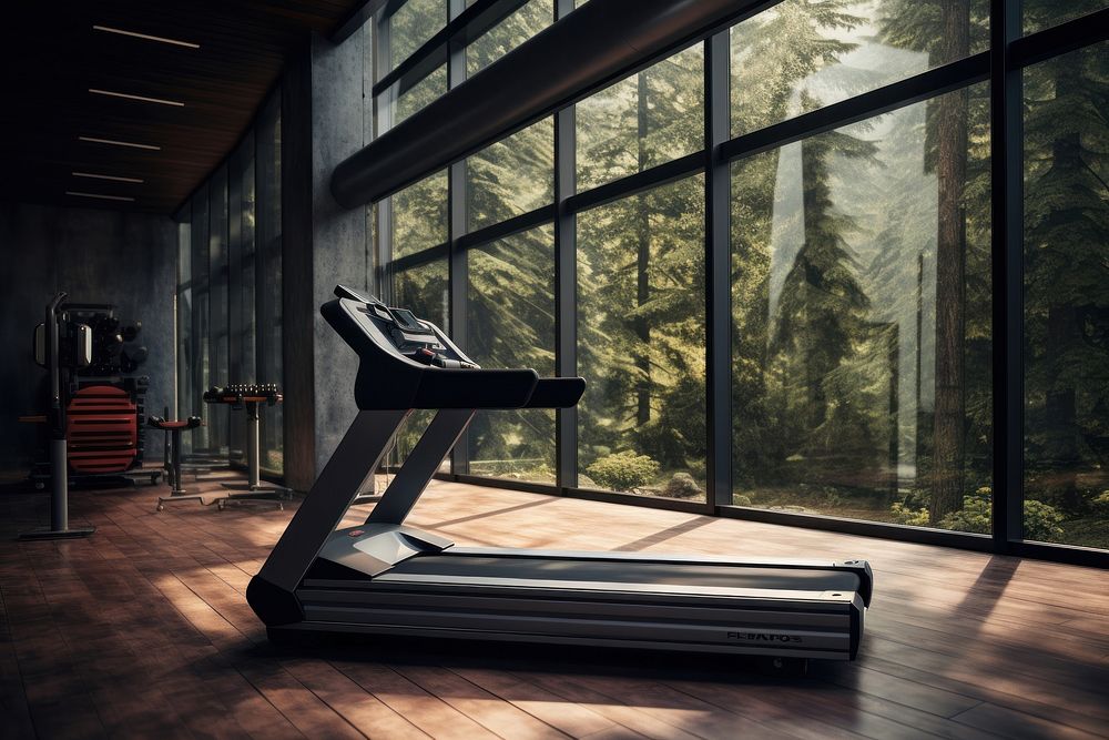 Treadmill gym fitness sports. AI generated Image by rawpixel.