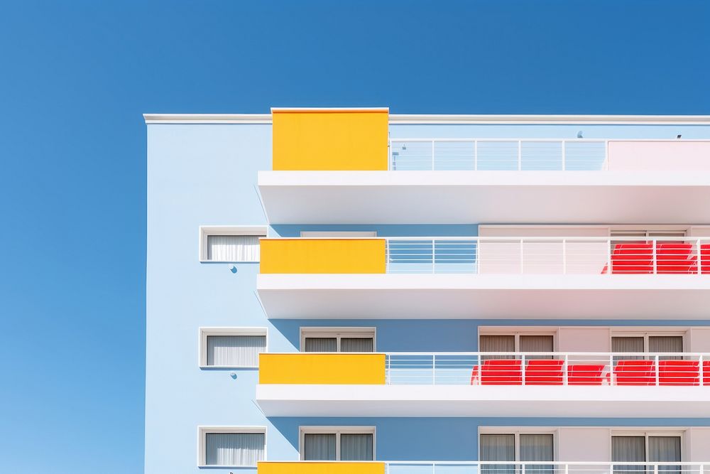 Architecture building balcony city.