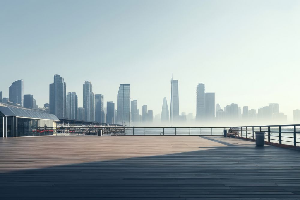 Building city pier architecture. AI generated Image by rawpixel.