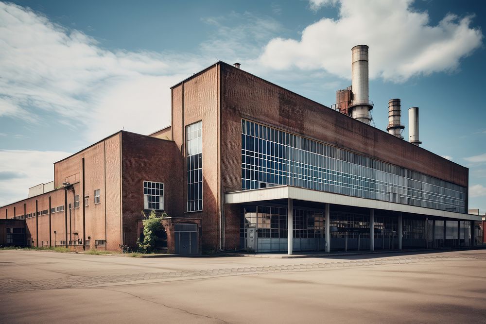 Building factory architecture technology. AI generated Image by rawpixel.