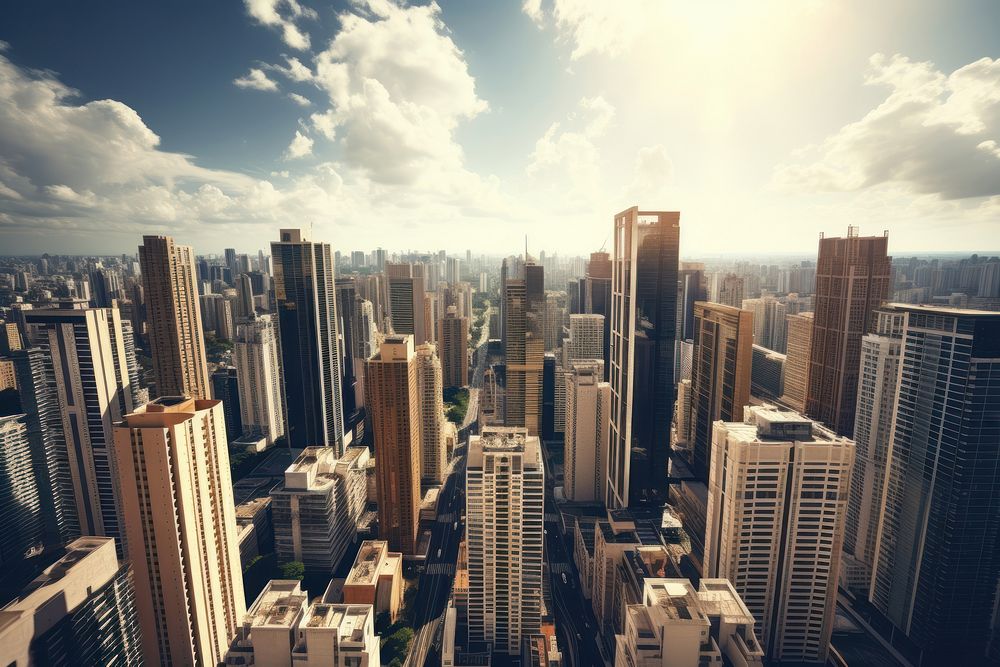 Building skyscraper city architecture. AI generated Image by rawpixel.