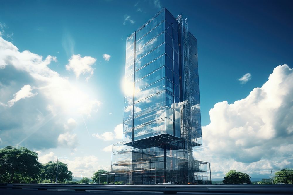 Building skyscraper architecture outdoors. AI generated Image by rawpixel.
