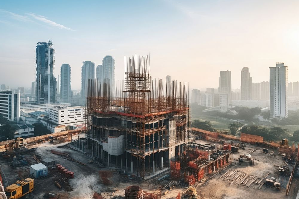 Building city construction architecture. AI generated Image by rawpixel.