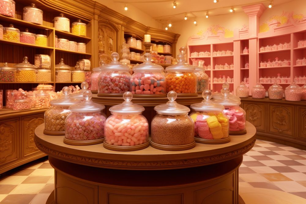 Shop candy food confectionery. AI generated Image by rawpixel.