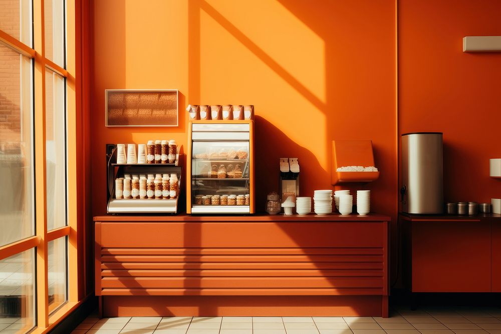 Shop shelf cafe architecture. AI generated Image by rawpixel.