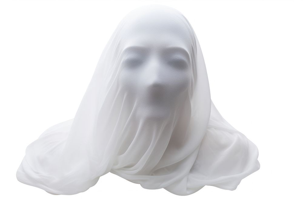 Creepy sculpture adult white. 